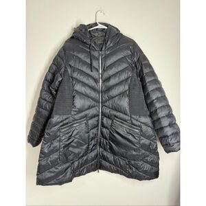 Lane Bryant Black Puffer Packable Coat  Women’s Plus Size 26/28